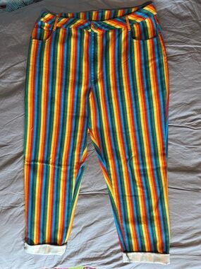 Lucy and Yak Rainbow Stripe Pants